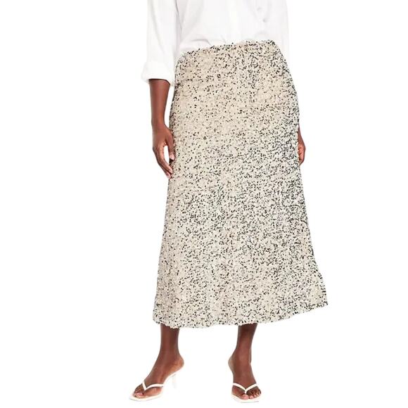Old Navy size XXL Silver Sequin A-Line Maxi Skirt NWT Party - Picture 1 of 11